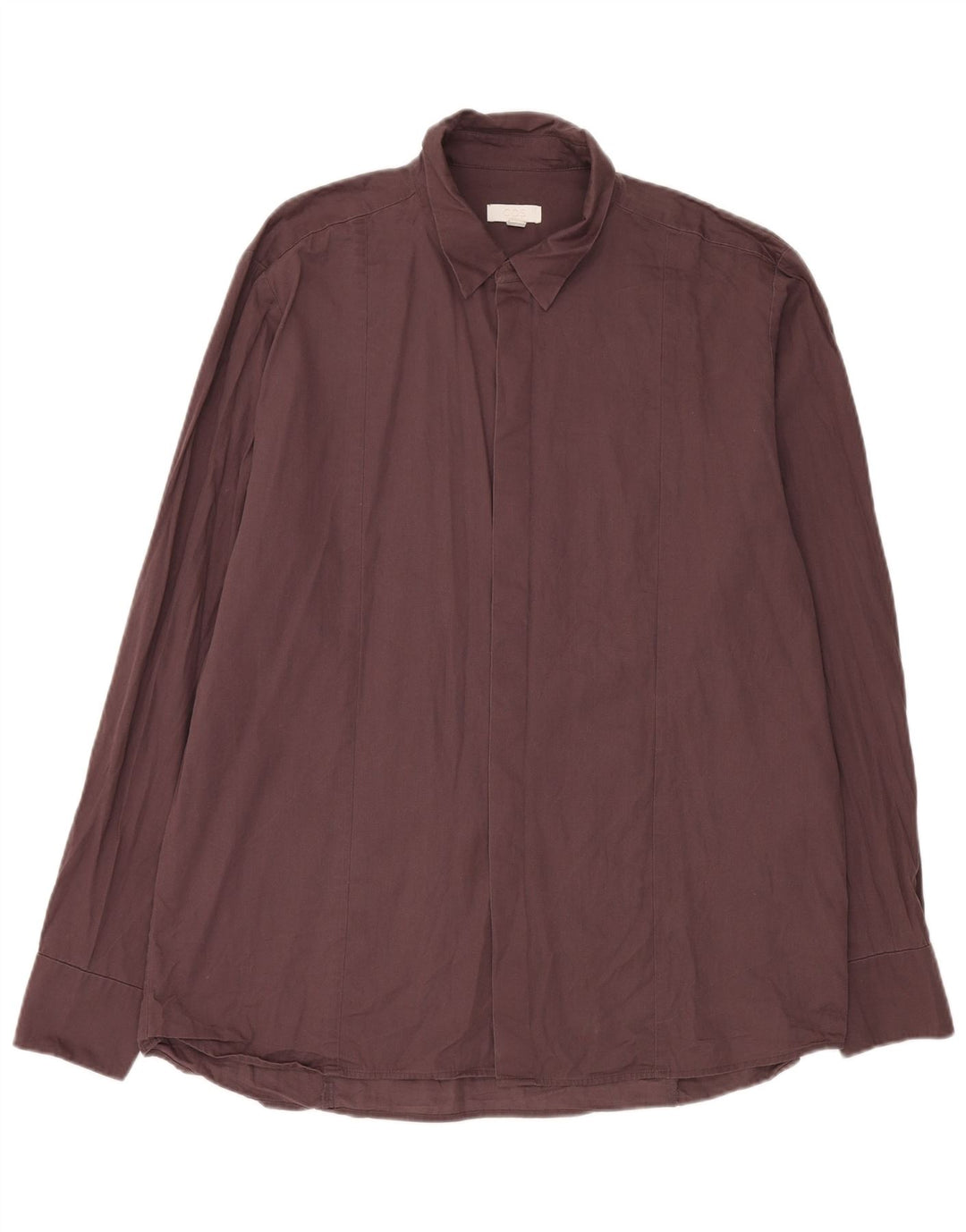 Camisa Cos para hombre talla 43 algodón marrón grande
