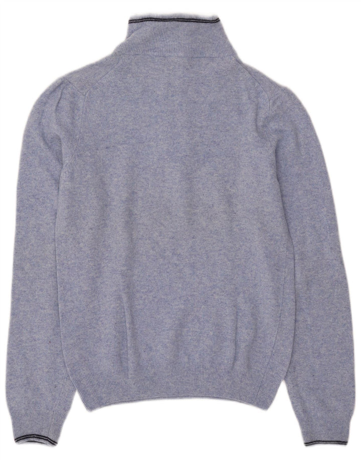 Kappa Hombre Jersey Con Cremallera En El Cuello Jersey De Lana Azul Pequeño