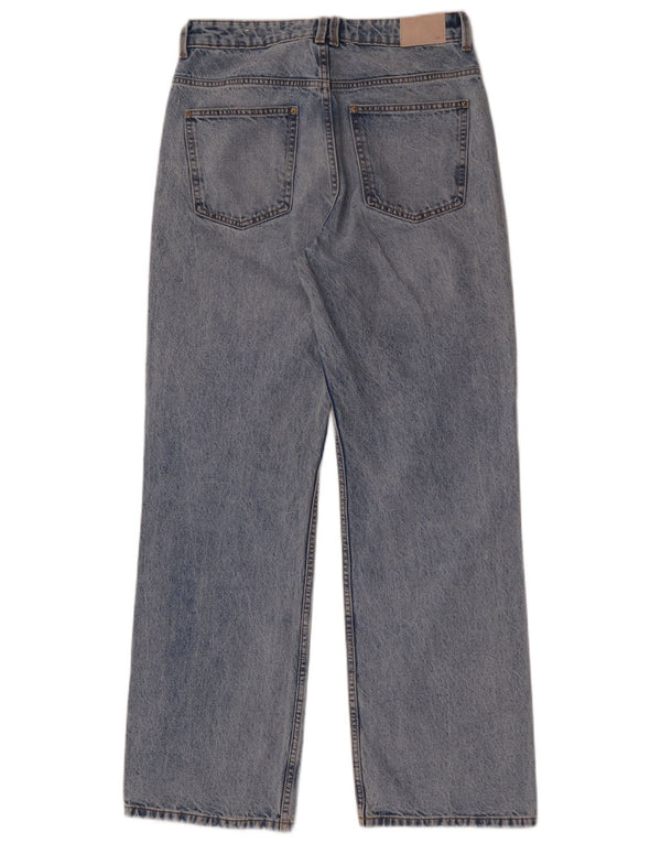 Zara Jeans rectos de cintura alta para mujer EU 38 Small W28 L32 Algodón azul