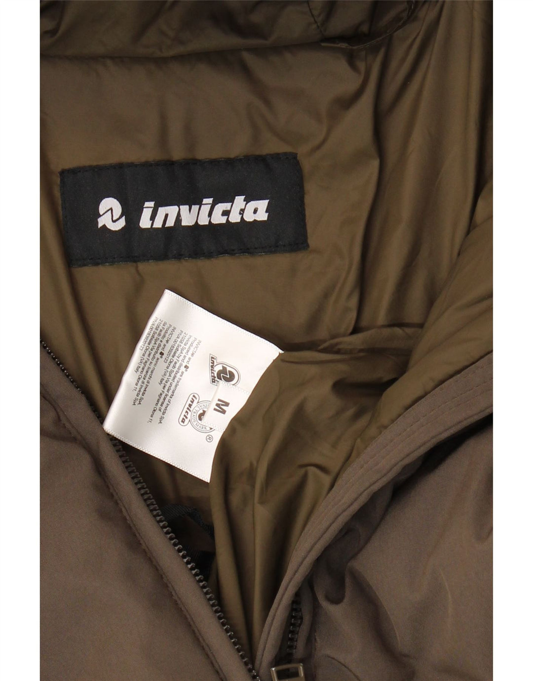 Chaqueta acolchada con capucha para mujer Invicta UK 44 Marrón medio Colorblock