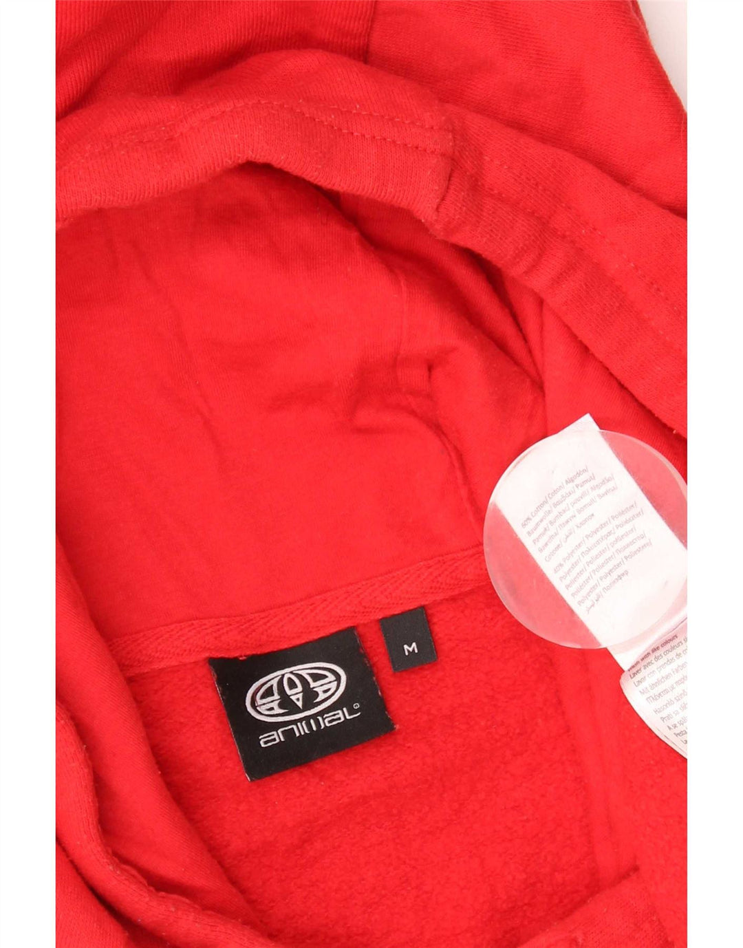 Animal - Jersey con capucha y estampado gráfico para hombre, algodón rojo medio