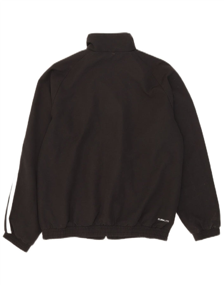 Adidas Chicos Clima 365 Chándal Top Chaqueta 11-12 Años Negro Poliéster