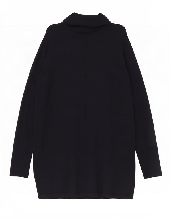 Zara Mujer Cárdigan Abierto Suéter UK 12 Medium Azul Marino