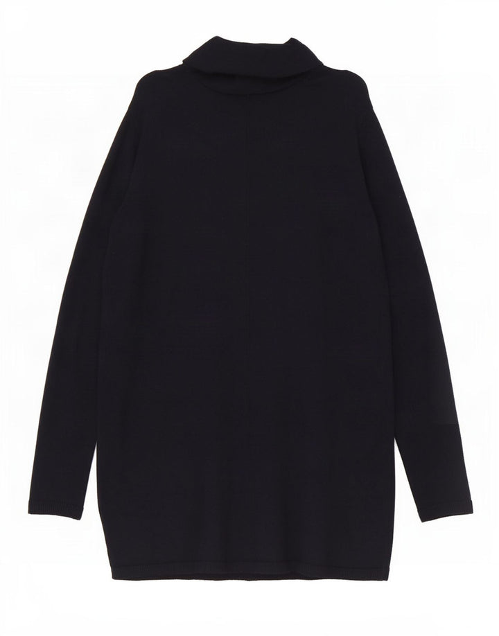 Zara Mujer Cárdigan Abierto Suéter UK 12 Medium Azul Marino