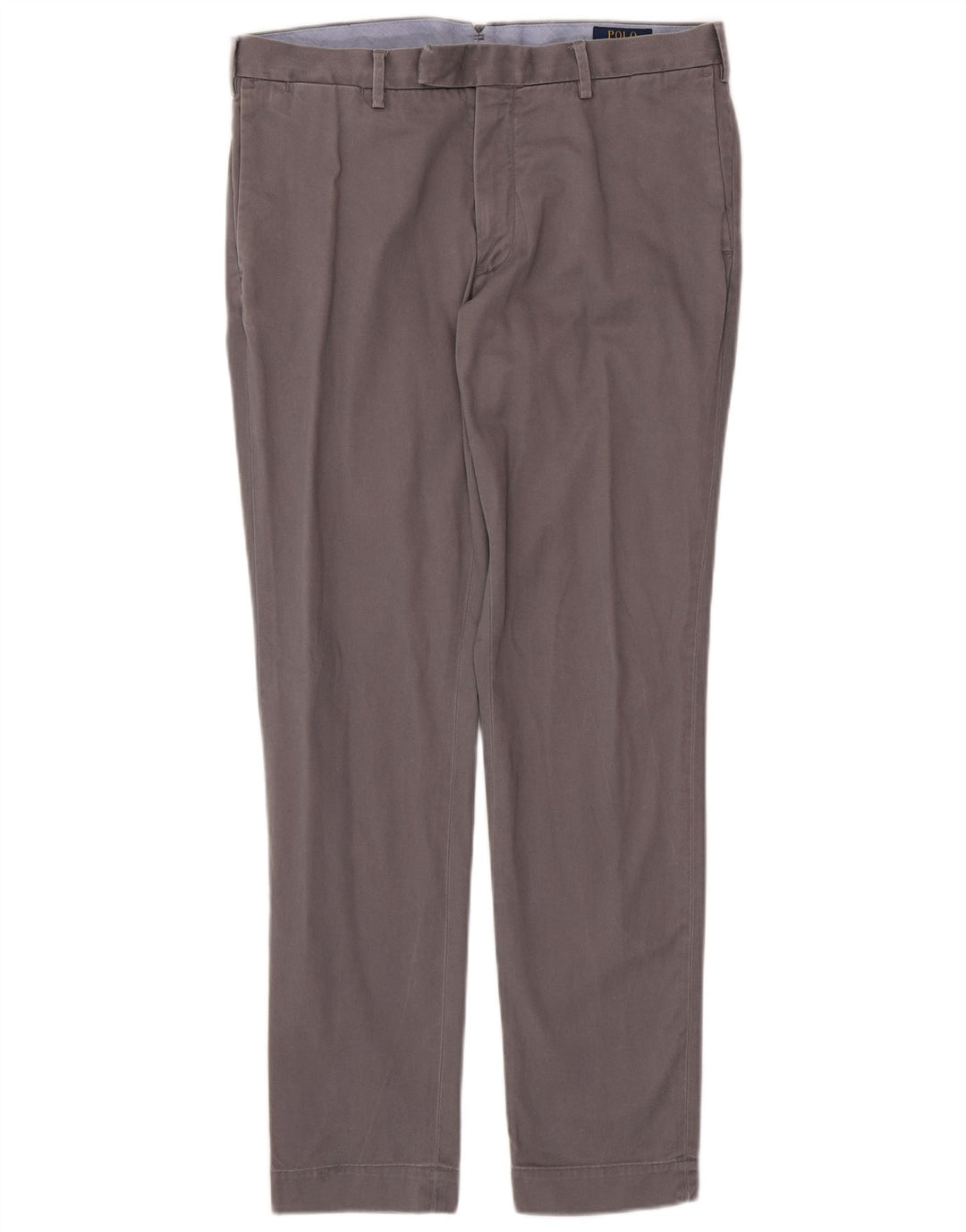 POLO RALPH LAUREN Pantalón de traje ajustado a medida para hombre W34 L32 Algodón gris