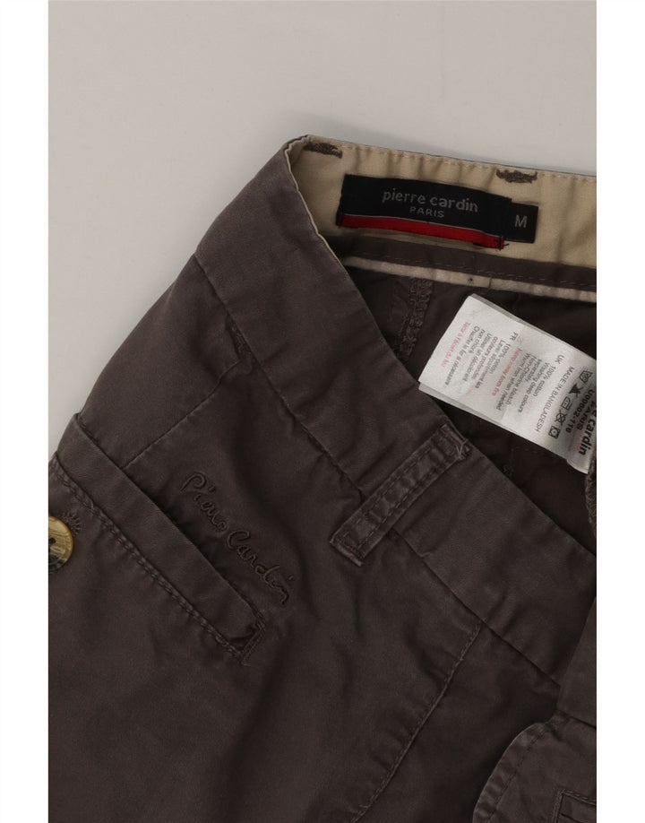 Pantalones cortos chinos Pierre Cardin para hombre medianos W36 algodón gris