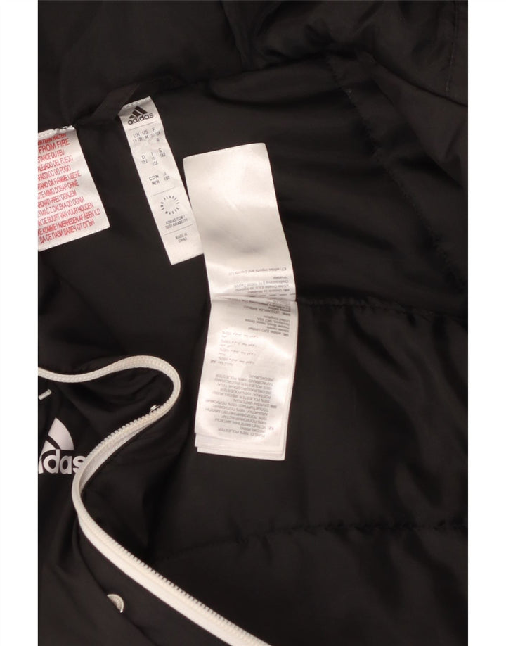 Adidas Chaqueta acolchada con capucha para niño 11-12 años Negro Poliéster