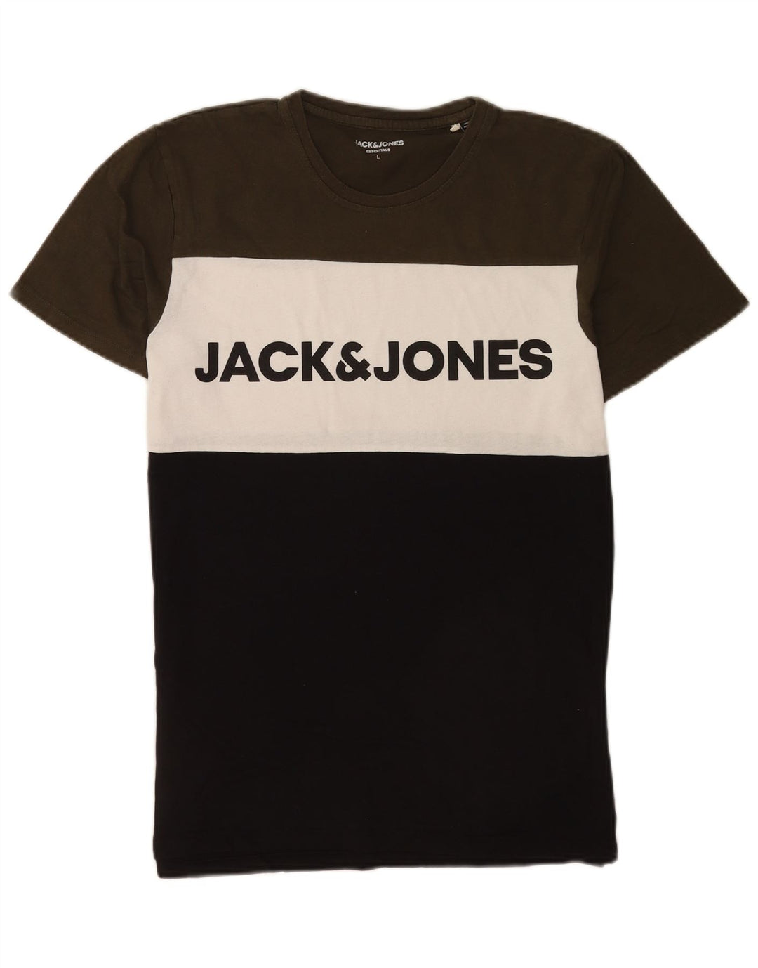 Jack & Jones Hombre Camiseta Gráfica Top Grande Multicolor Colorblock