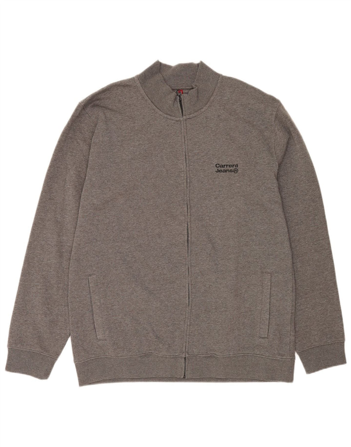 Carrera Chaqueta de chándal para hombre 2XL Poliéster gris