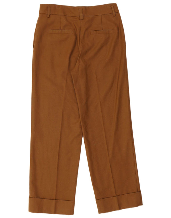 Massimo Dutti Pantalones Casuales de Cintura Alta para Mujer EU 38 Small W28 L27 Marrón