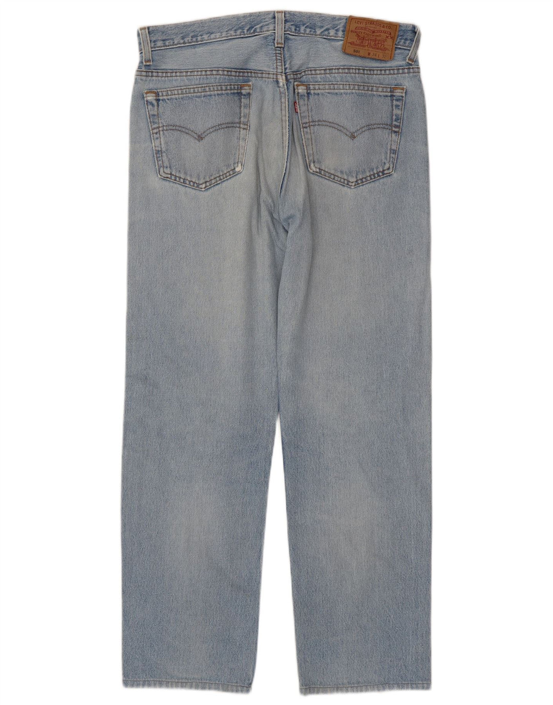 Levi's Jeans rectos desgastados 501 para hombre W34 L29 Algodón azul