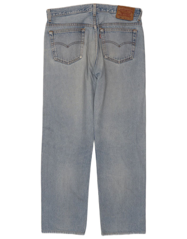 Levi's Jeans rectos desgastados 501 para hombre W34 L29 Algodón azul