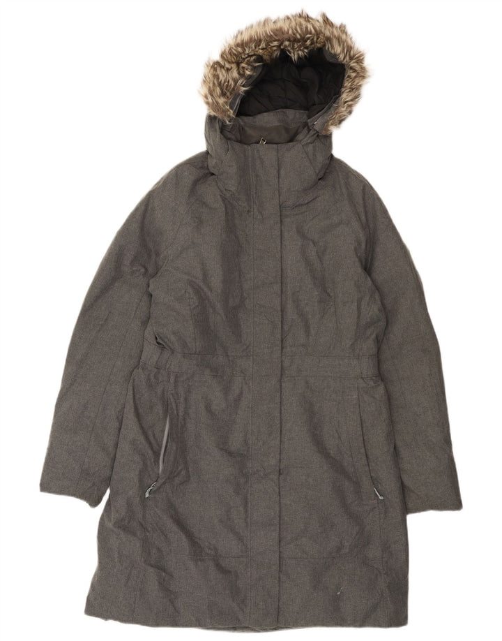 The North Face Abrigo acolchado con capucha para mujer UK 46 Poliéster gris grande