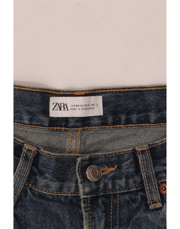 Zara Vaqueros Rectos Mujer EU 44 XL W34 L32 Azul