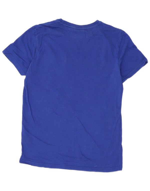 Superdry Hombre Camiseta Top Algodón Azul Medio