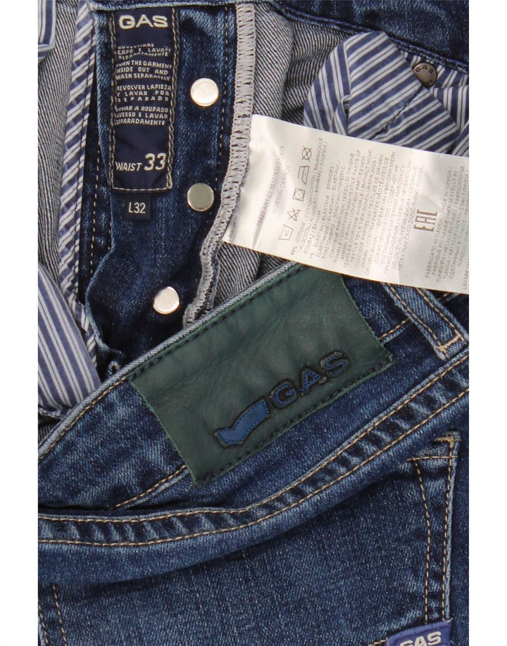 Vaqueros Slim Mujer Gas W33 L28 Algodón Azul