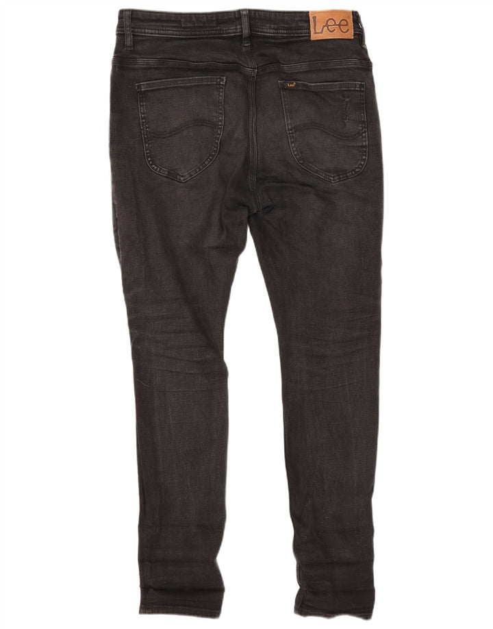Lee Jeans Ajustados Desgastados para Hombre W33 L29 Algodón Negro