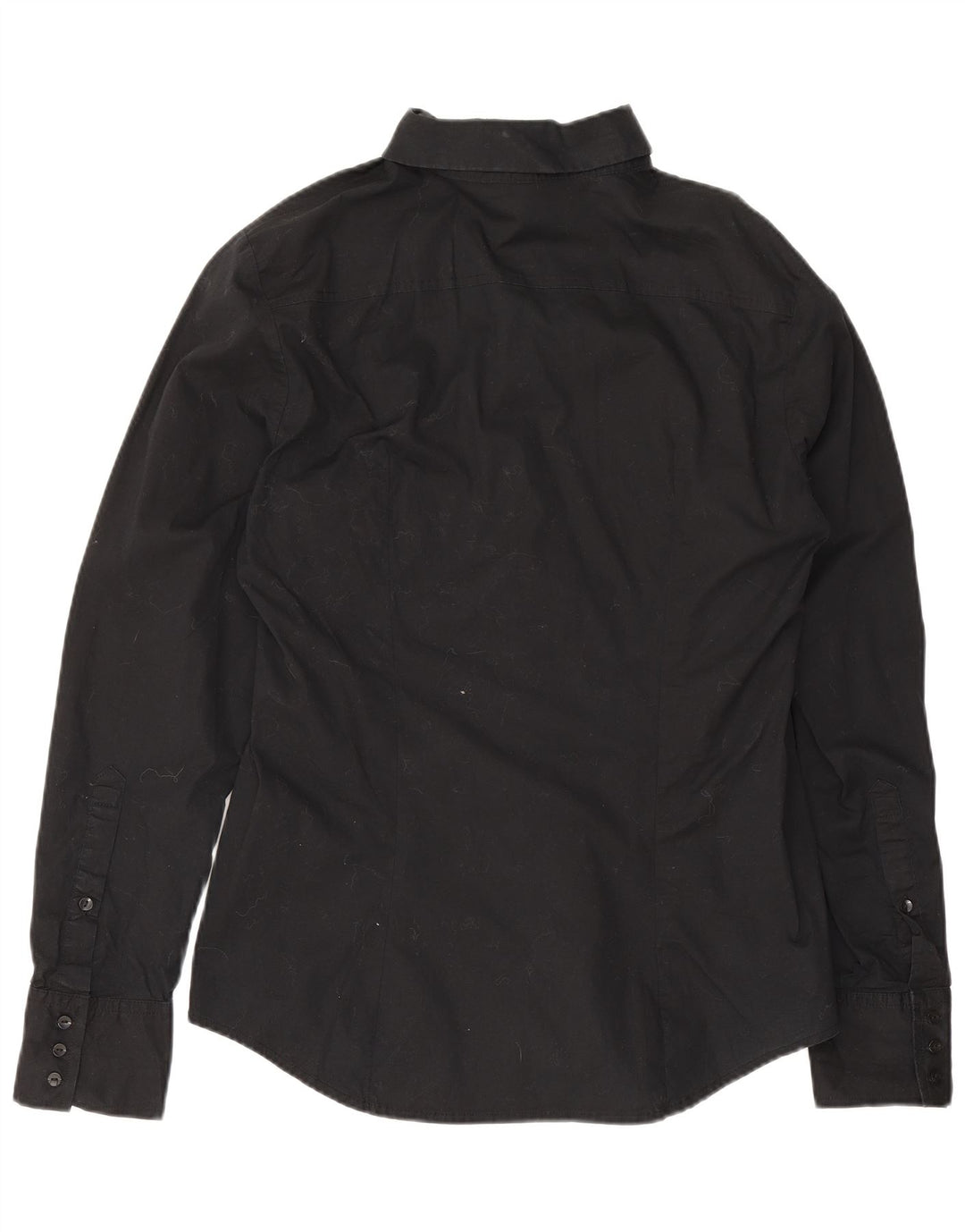 Camisa Benetton Mujer ES 42 Mediano Negro Algodón