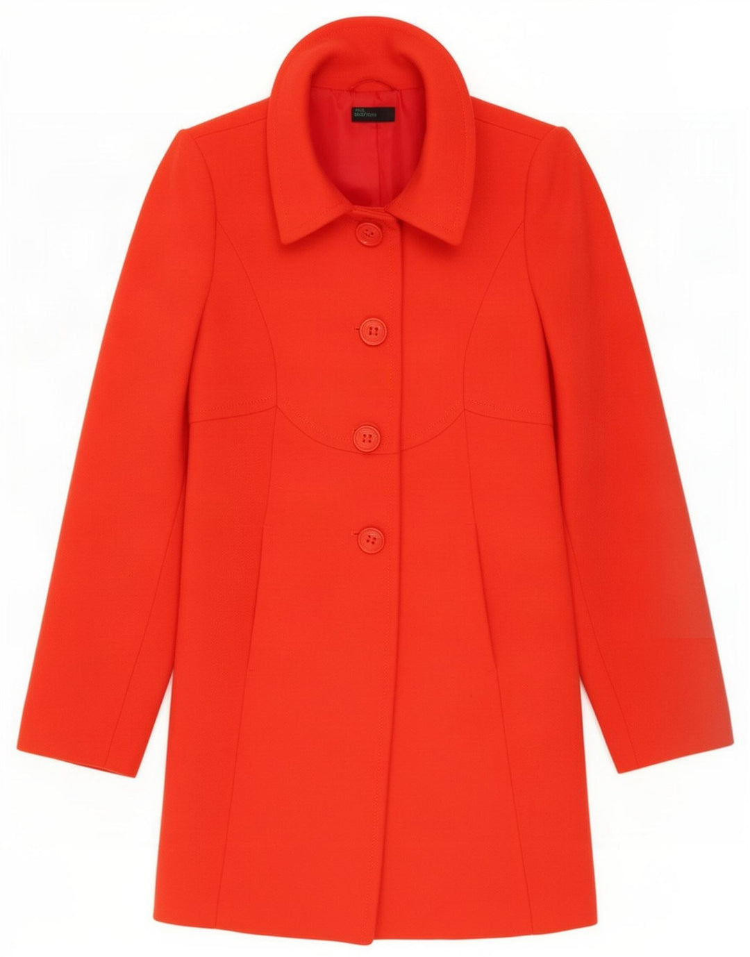 Abrigo Mujer Benetton IT 38 XS Lana Naranja