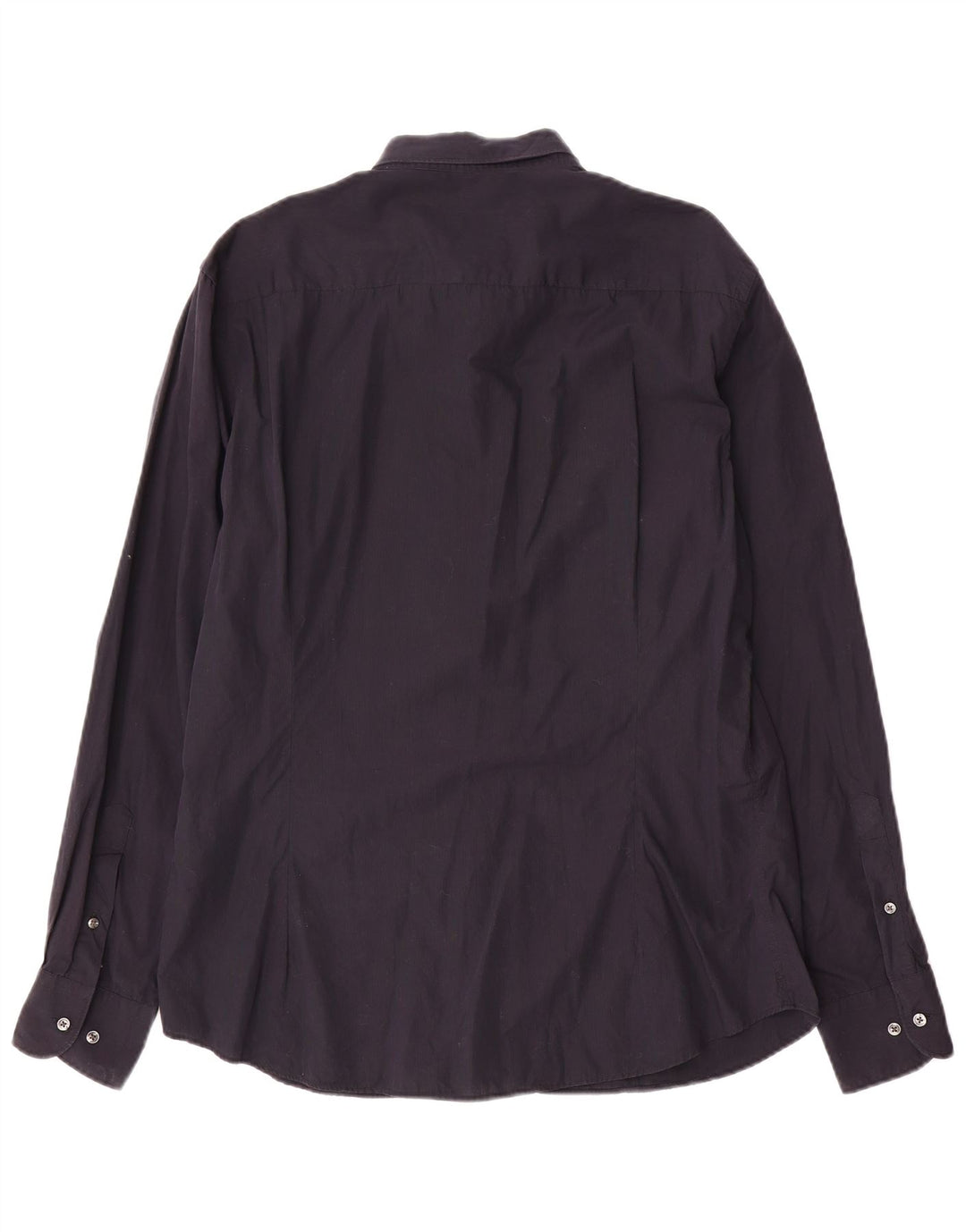 MASSIMO DUTTI Camisa Hombre Slim Fit XL Azul Marino Algodón