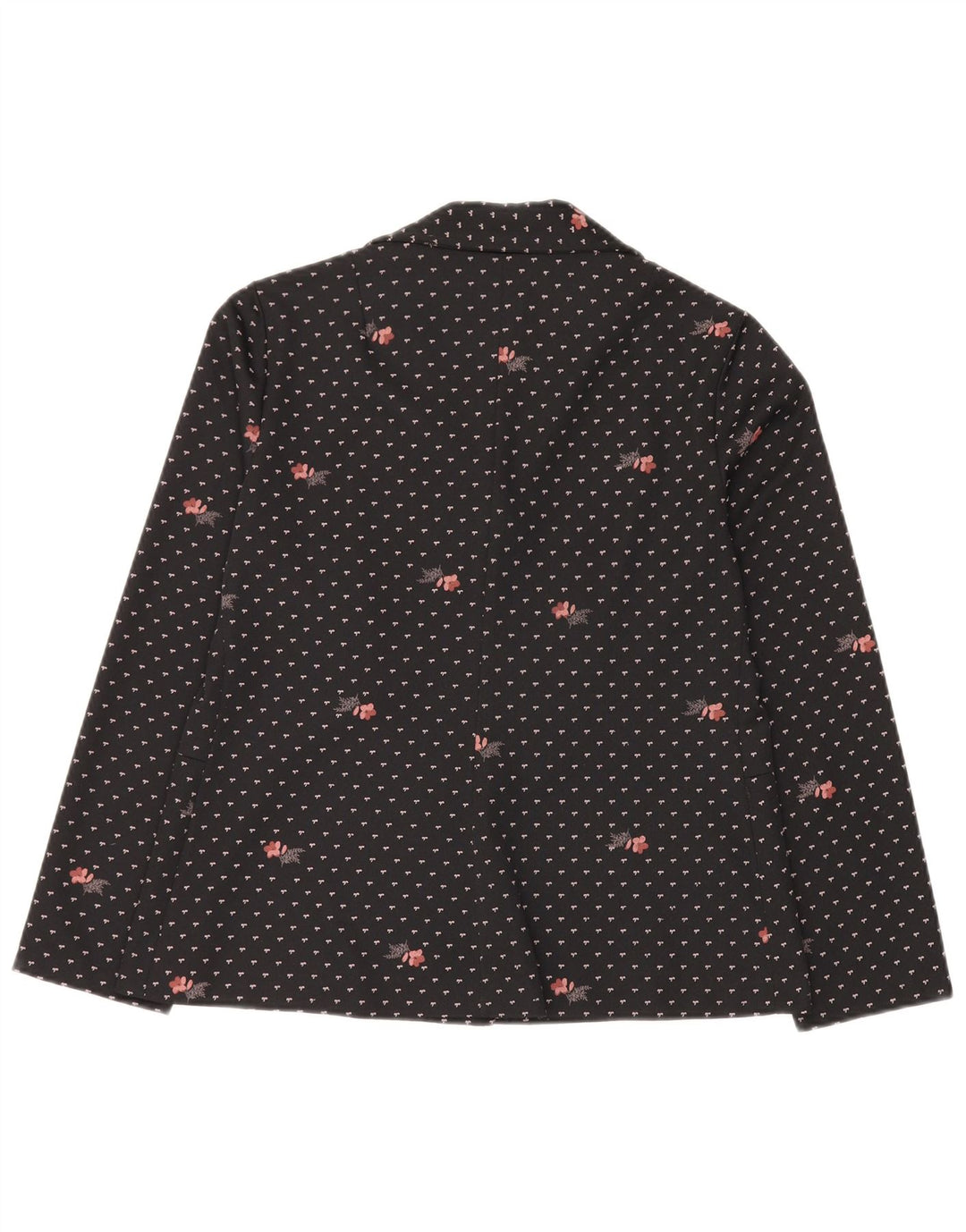 Romy Chaqueta Blazer de 4 Botones para Mujer UK 44 Grande Poliéster Floral Negro