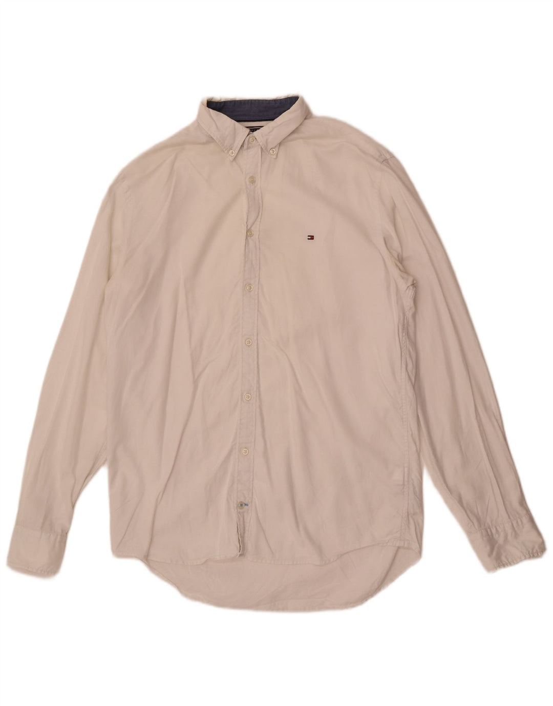 Tommy Hilfiger Camisa New York Fit para Hombre Algodón Blanco Mediano