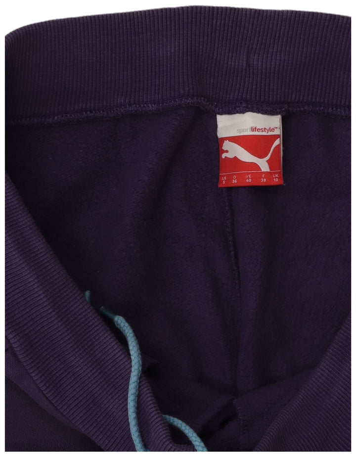 Puma Pantalones de chándal para mujer Joggers UK 10 Small Purple Colourblock