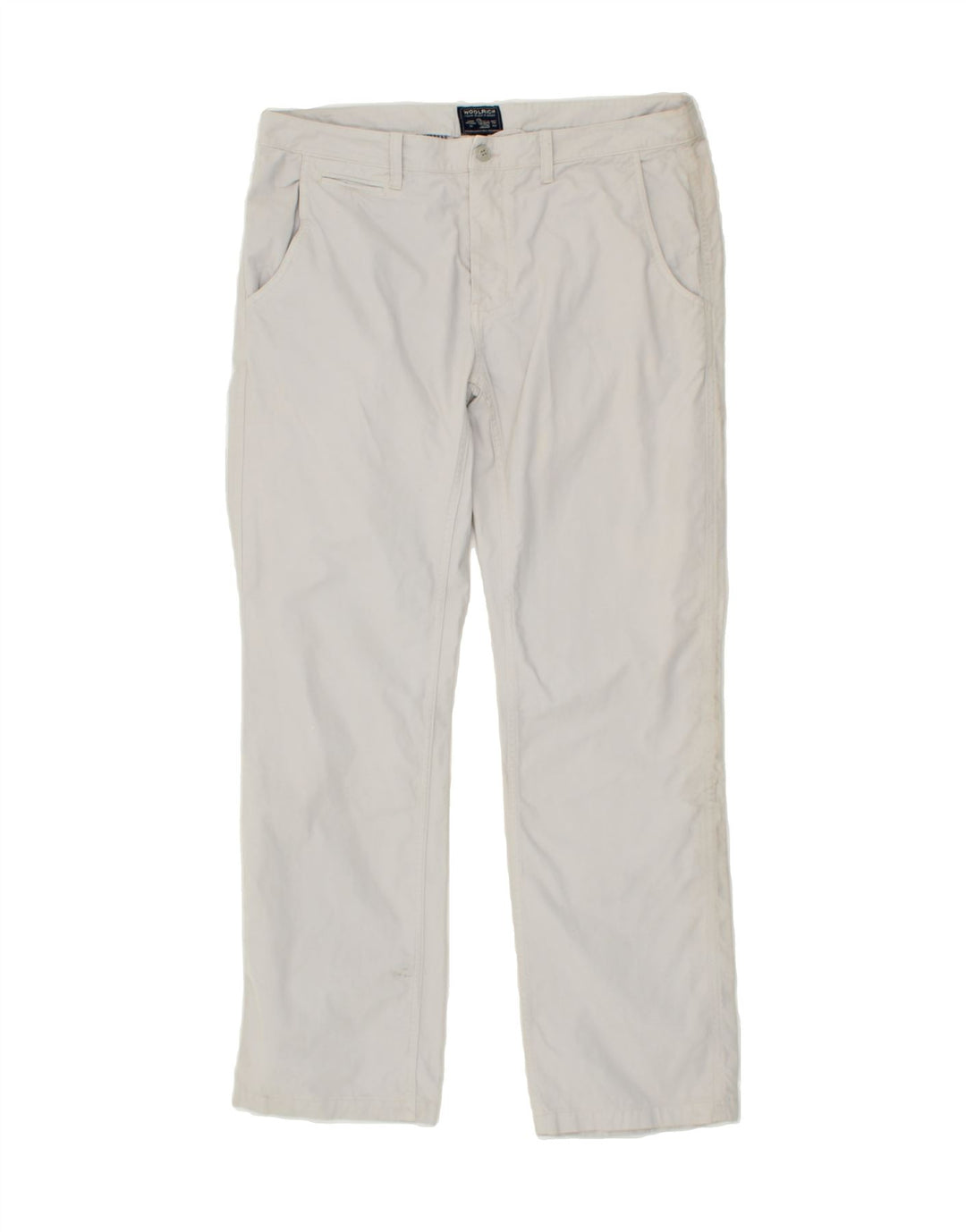 WOOLRICH Mens Straight Chino Trousers W38 L33  Grey Cotton Vintage Woolrich and Second-Hand Woolrich from Messina Hembry 