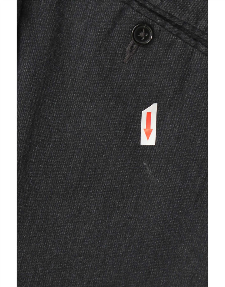 Marks & Spencer Pantalón chino ajustado para hombre W34 L29 Poliéster azul marino