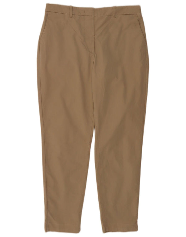 Marks & Spencer Pantalones chinos cónicos para mujer UK 10 Small W30 L26 Beige
