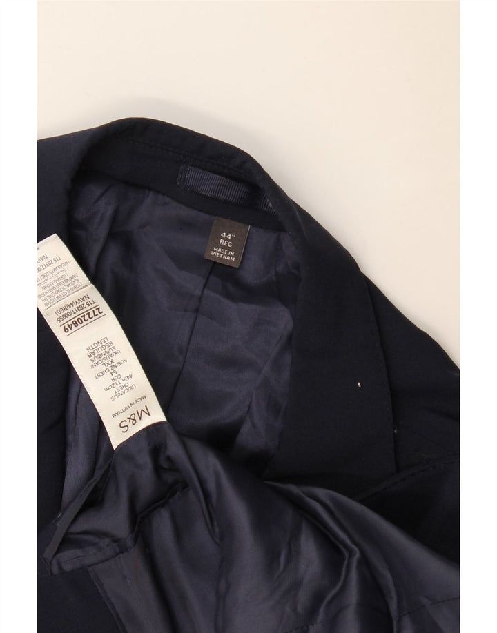 Marks & Spencer Chaqueta tipo blazer de 2 botones para hombre UK 44 2XL Lana azul marino
