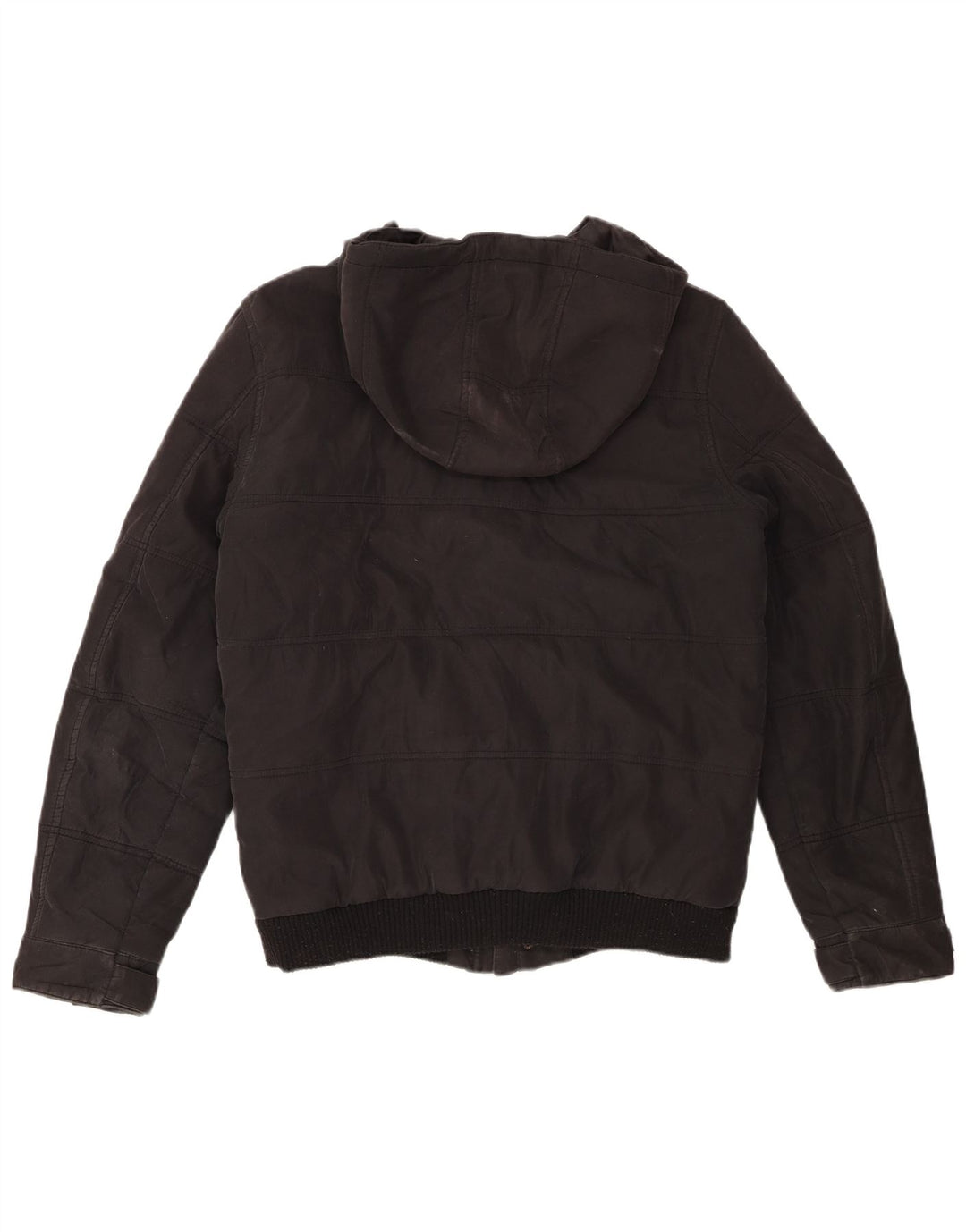 JACK & JONES Chaqueta acolchada con capucha para hombre ES 38 Mediana Negro Poliéster