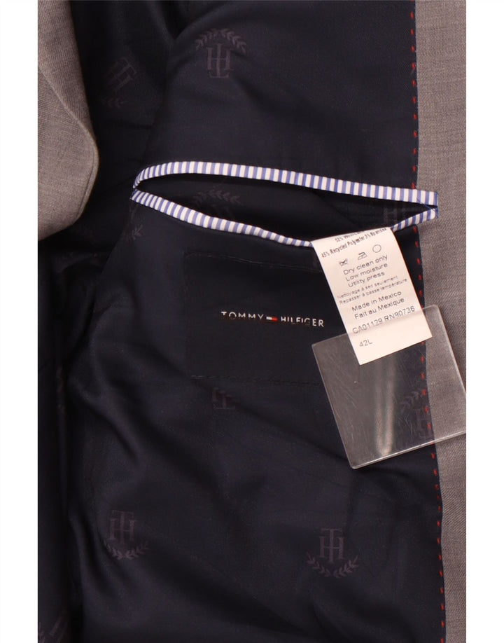 Tommy Hilfiger Chaqueta tipo blazer larga con 2 botones para hombre EU 42 XL Lana gris