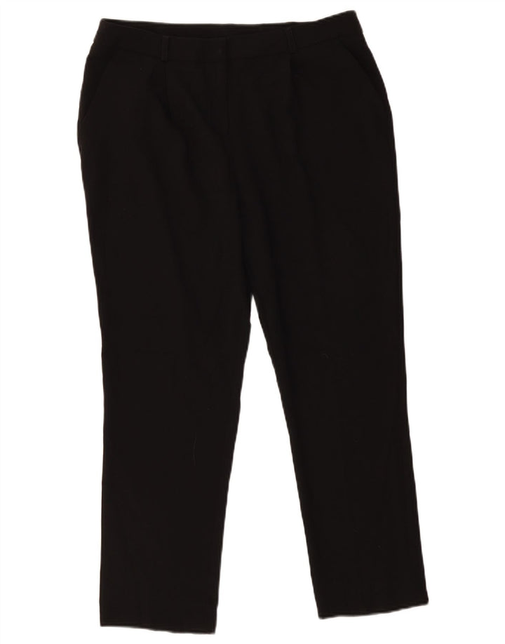 M&Co Pantalones chinos ajustados para mujer UK 12 Medium W32 L25 Poliéster negro