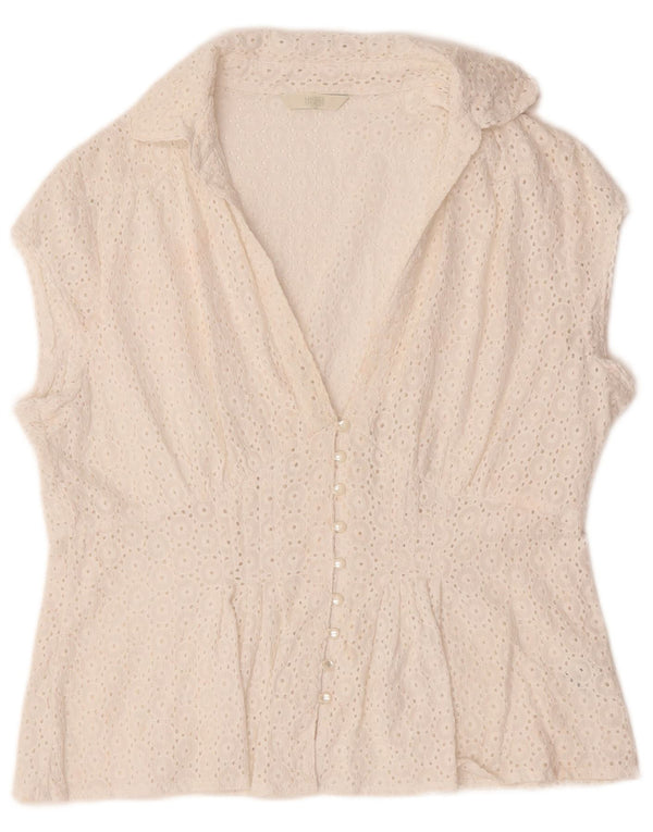Marks & Spencer Blusa transparente para mujer UK 46 Grande Blanco