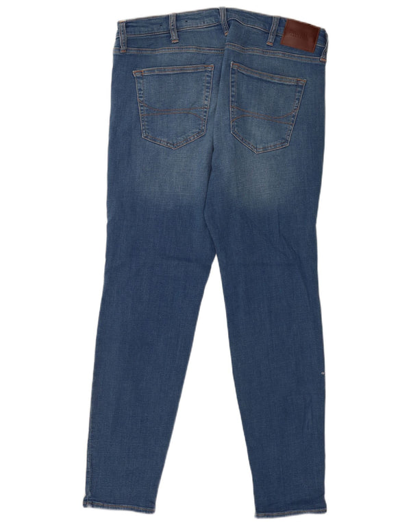 Vaqueros Hollister Súper Ajustados Desgastados Para Hombre W36 L32 Algodón Azul