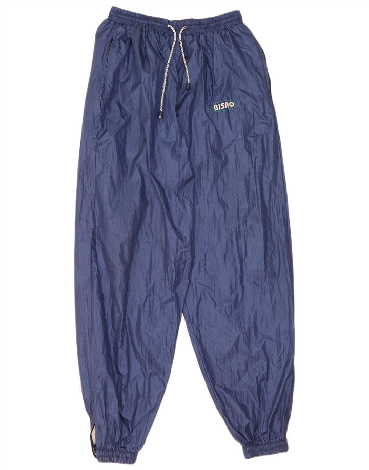 Pantalón impermeable vintage para hombre azul medio