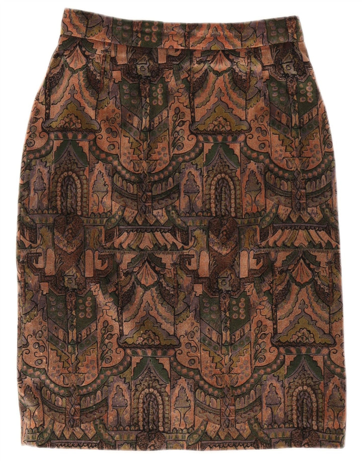 Falda lápiz gráfica vintage para mujer IT 40 Pequeña W27 Multicolor