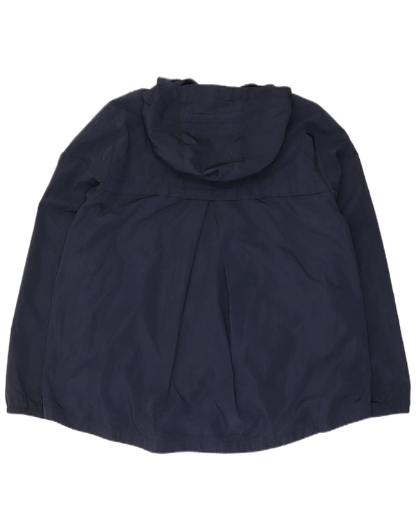 Tommy Hilfiger Chaqueta impermeable con capucha para mujer UK 46 Grande Poliéster azul marino