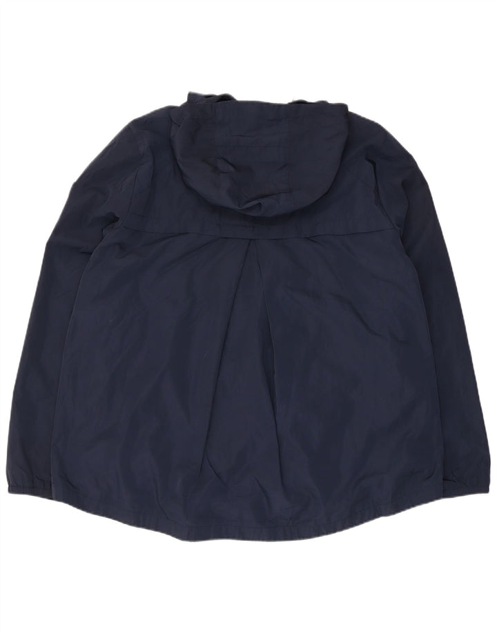 Tommy Hilfiger Chaqueta impermeable con capucha para mujer UK 46 Grande Poliéster azul marino