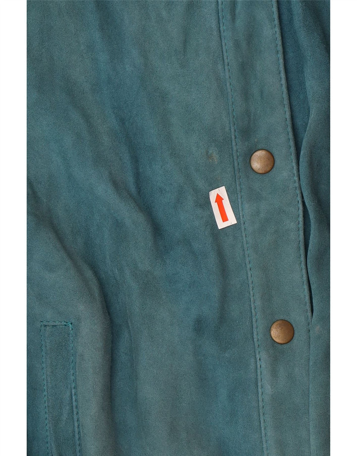 Vintage mujer bomber chaqueta EU 36 pequeño bloque de color verde