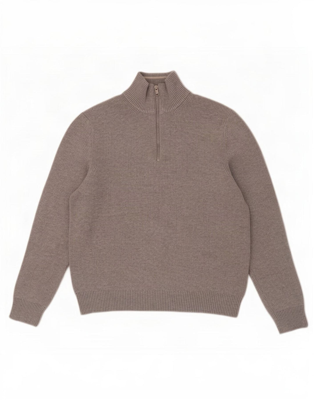 Marks & Spencer Suéter tipo jersey con cuello y cremallera para hombre Poliéster gris grande