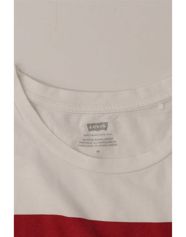 Levi's - Camiseta gráfica para mujer, talla 40, talla mediana, color blanco