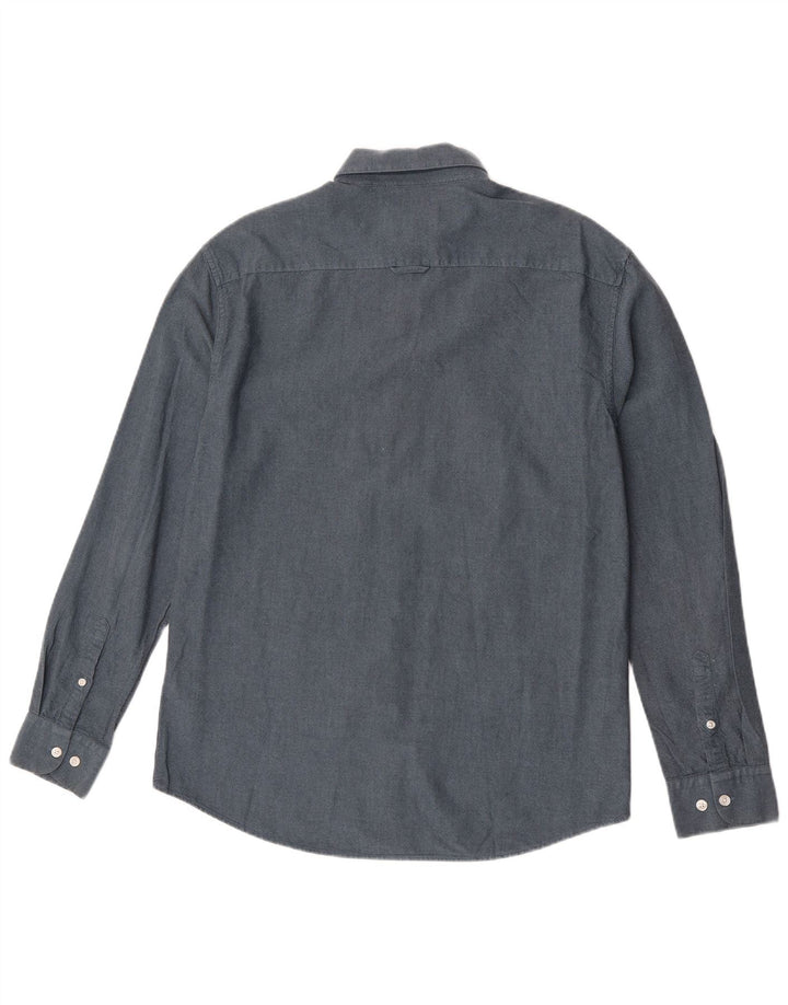 Camisa Penguin Hombre Algodón Azul Medio