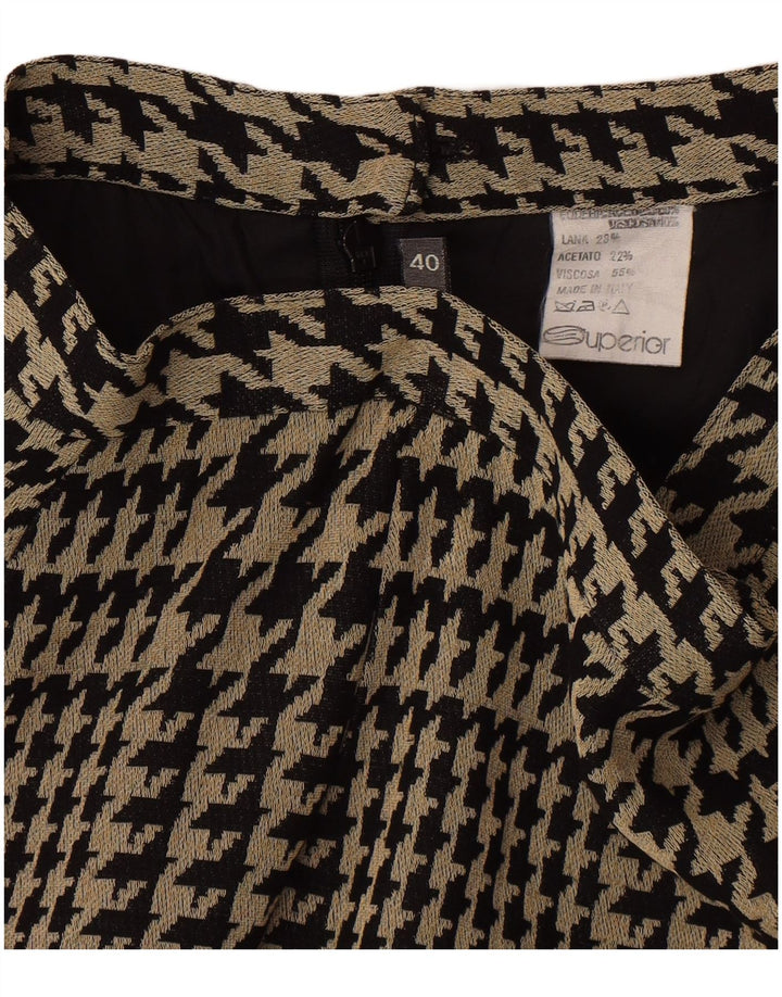 Falda recta superior para mujer IT 40 Small W26 Viscosa de pata de gallo negra
