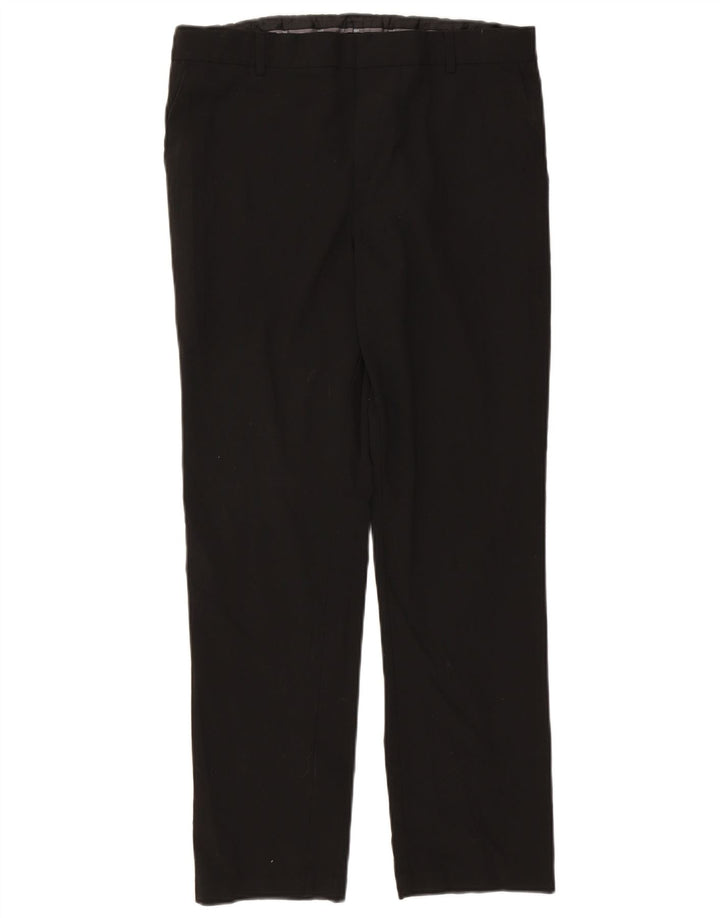 Marks & Spencer Pantalones de traje rectos para hombre W34 L29 Negro
