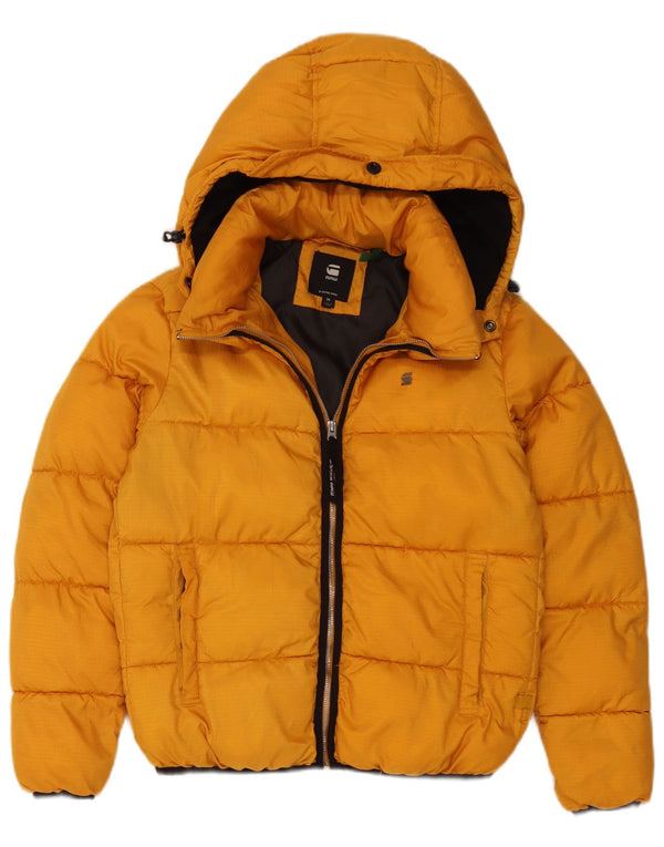Chaqueta acolchada con capucha para mujer G-Star UK 44 Poliéster amarillo medio