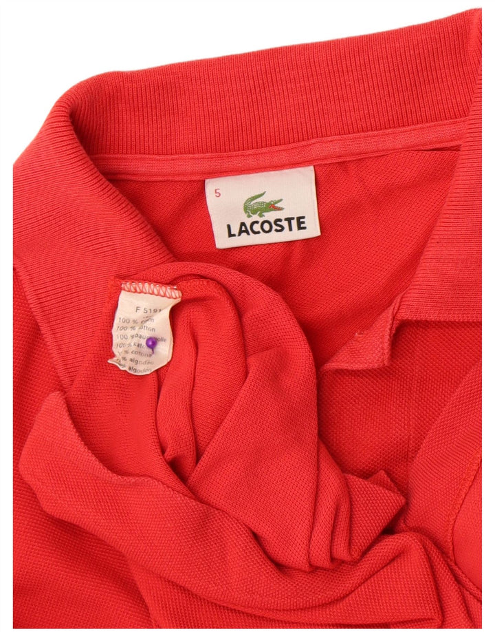 Polo Lacoste para hombre talla 5 grande algodón rojo