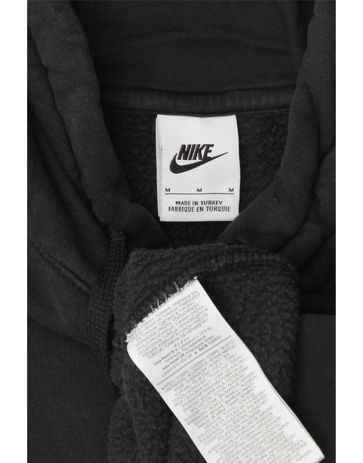 NIKE Sudadera con capucha gráfica para hombre, jersey de algodón negro mediano