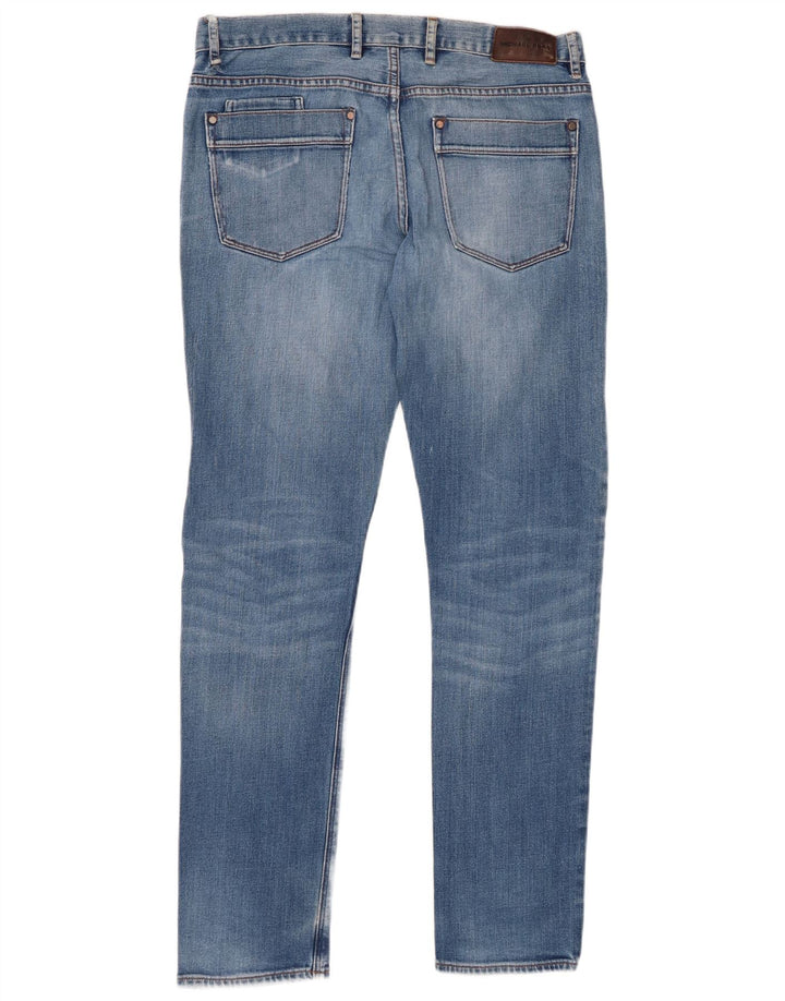 MICHAEL KORS Vaqueros ajustados desgastados para hombre W33 L34 Algodón azul